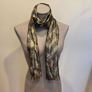 Elegant Gold and Black Women's Scarf